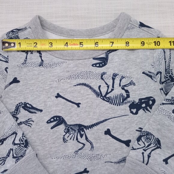 Baby Gap Toddler Long Sleeve Gray Sweatshirt Dinosaur Pattern Size 2 Yrs 95 cm - Picture 4 of 6